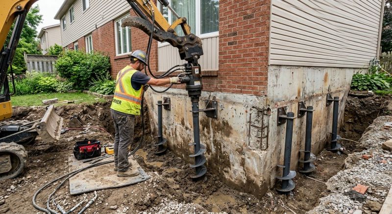 Helical Piers Installation in Yorba Linda, CA