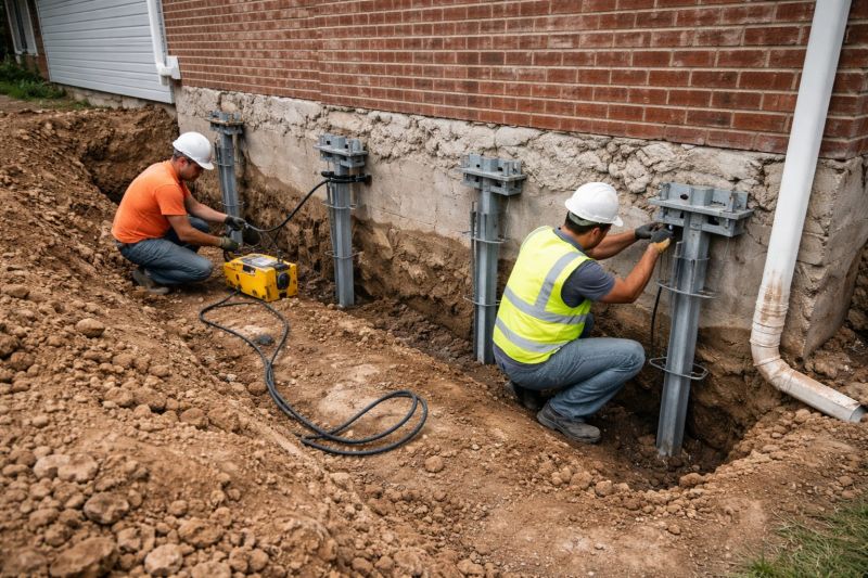 Helical Piers Installation in Yorba Linda, CA