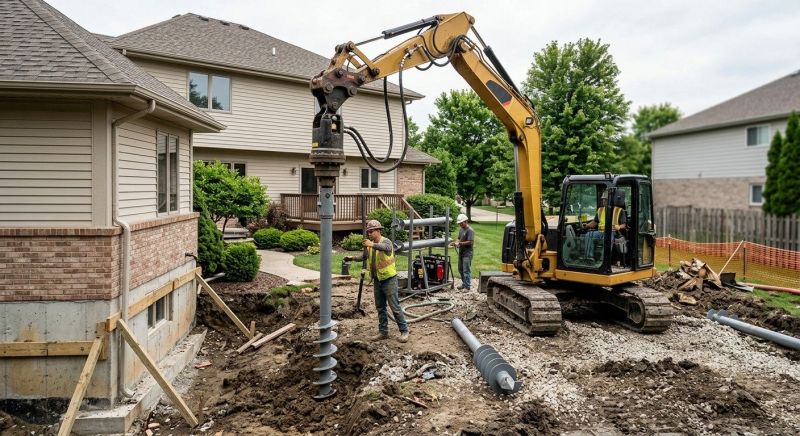 Helical Pile Installation in Yorba Linda, CA