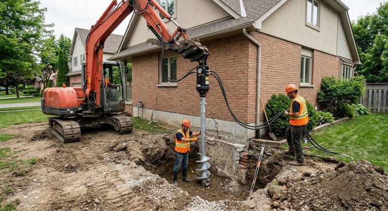 Helical Pile Installation in Yorba Linda, CA