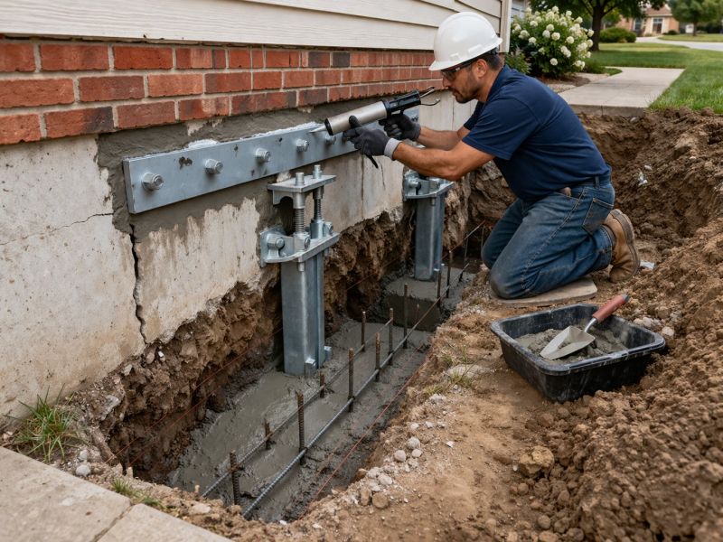 Sinking Foundation Repair in Montebello, CA